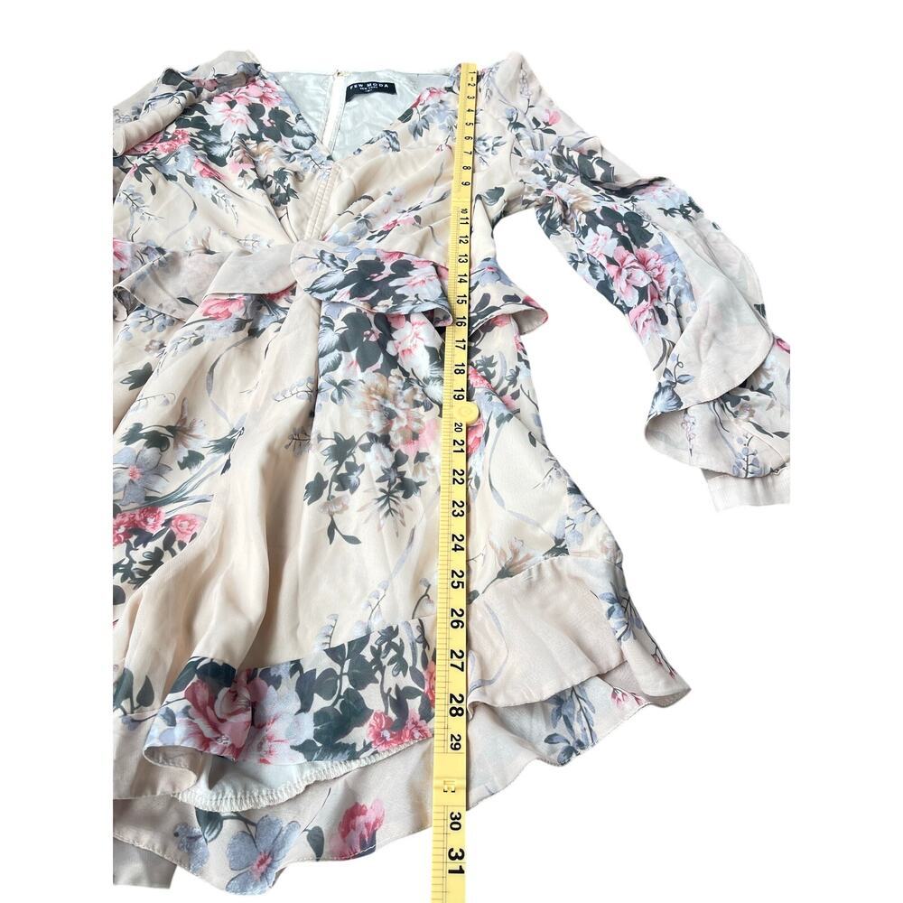 Few Moda Floral Ruffle Long Sleeve Romper - Size Medium - Picture 8 of 14